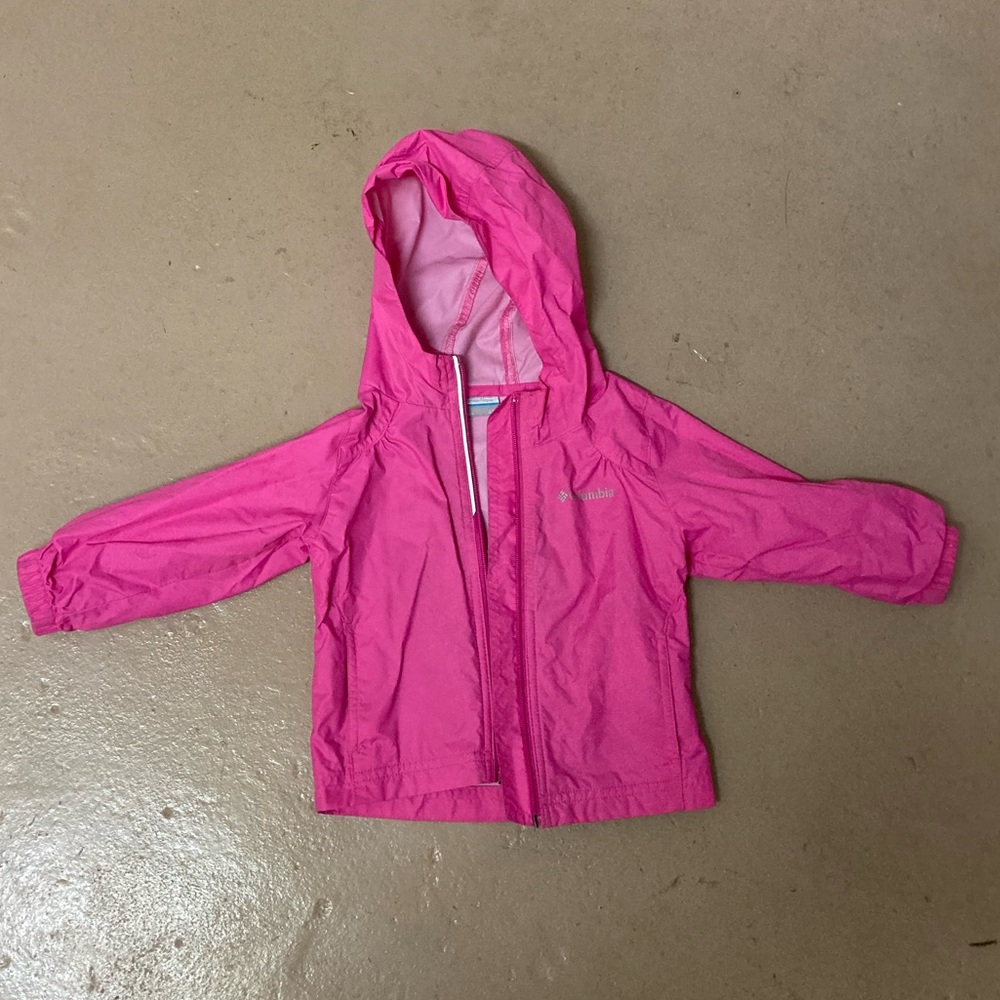 Pink Columbia rain jacket (waterproof, packable)